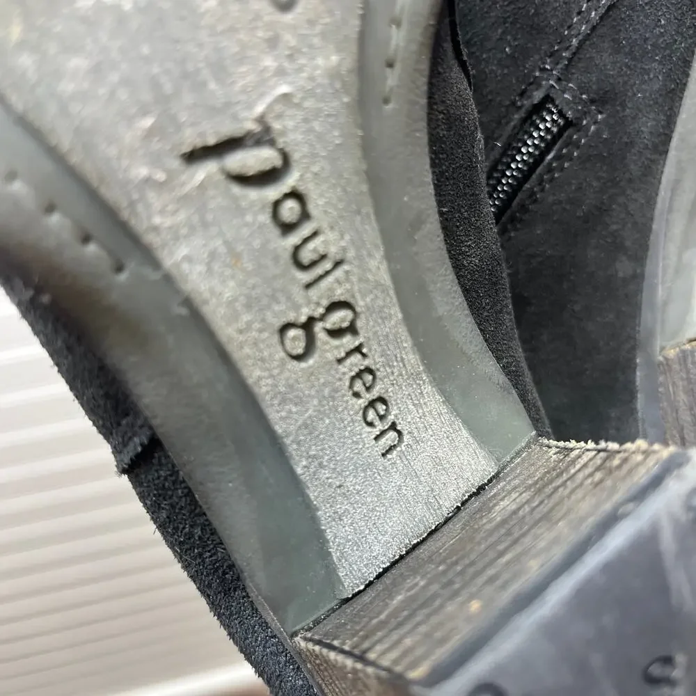 Paul Green Suede Echt Leder Ankle Bootie Size 6.5